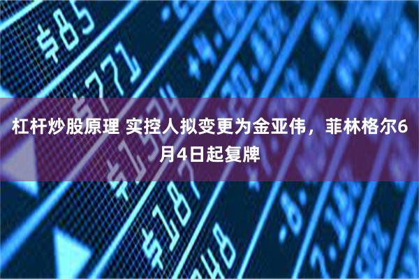 杠杆炒股原理 实控人拟变更为金亚伟，菲林格尔6月4日起复牌