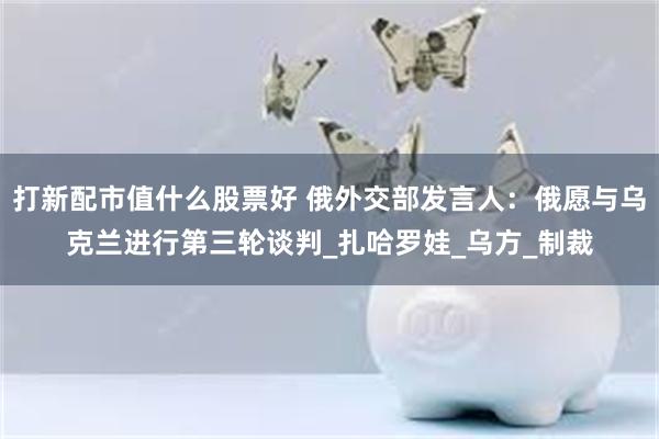 打新配市值什么股票好 俄外交部发言人：俄愿与乌克兰进行第三轮谈判_扎哈罗娃_乌方_制裁